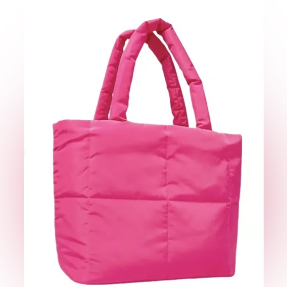 Hot pink puffer tote from Ulta NWT - Picture 2 of 4